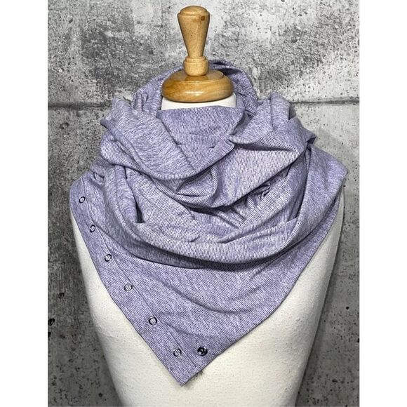 Lululemon Scarf Vinyasa Infinity Purple White Striped - Picture 1 of 7